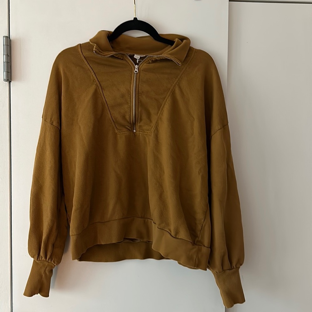Brown Loft Zip Up Sweatshirt